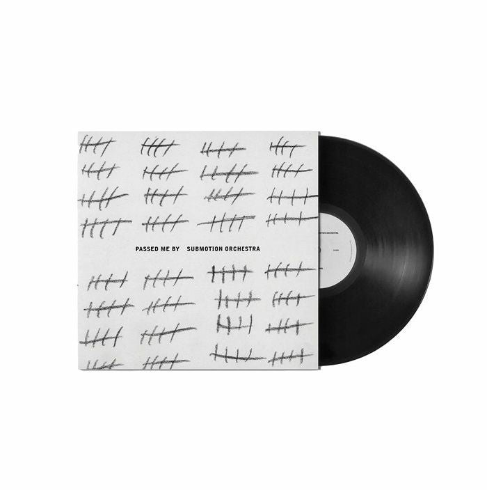 Vinyl record with a patterned cover on a white background