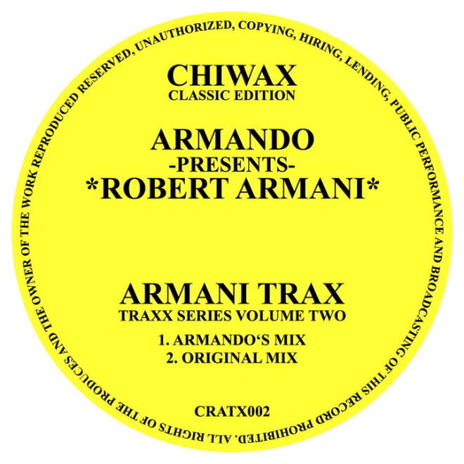 ARMANDO pres ROBERT ARMANI - Armani Trax / Circus Bells