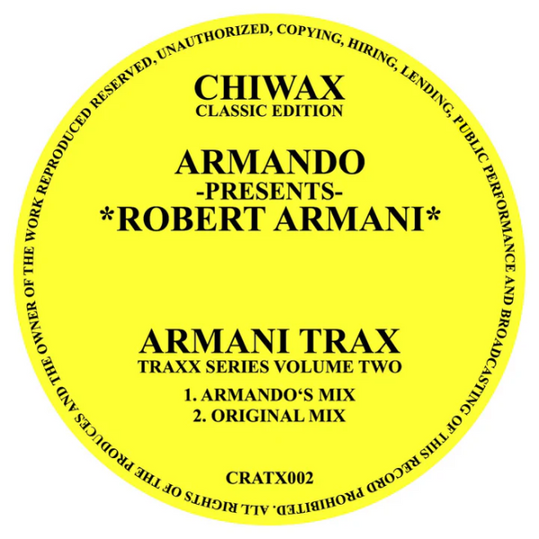 ARMANDO pres ROBERT ARMANI - Armani Trax / Circus Bells