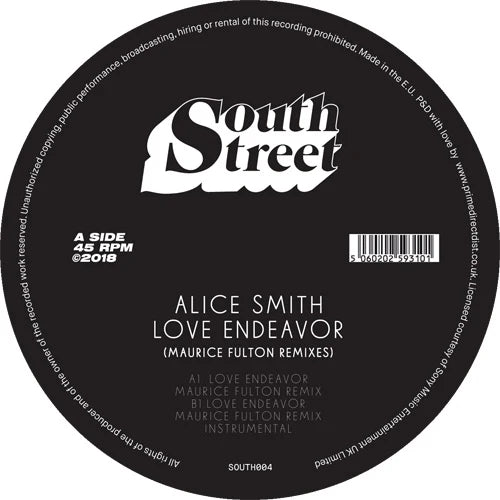 ALICE SMITH - Love Endeavor: MAURICE FULTON Remixes (EP)