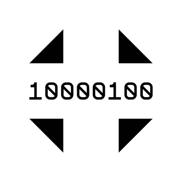 Digital representation of a face with triangle eyes and a line mouth on a white background