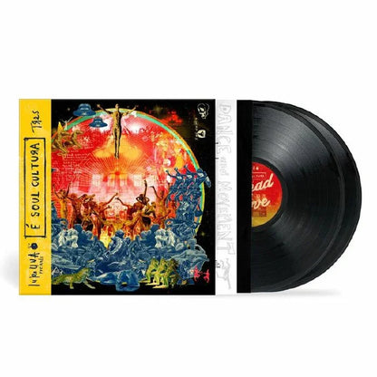 Double vinyl record with colorful, abstract album art and bold 'E Soul Cultura' text on cover