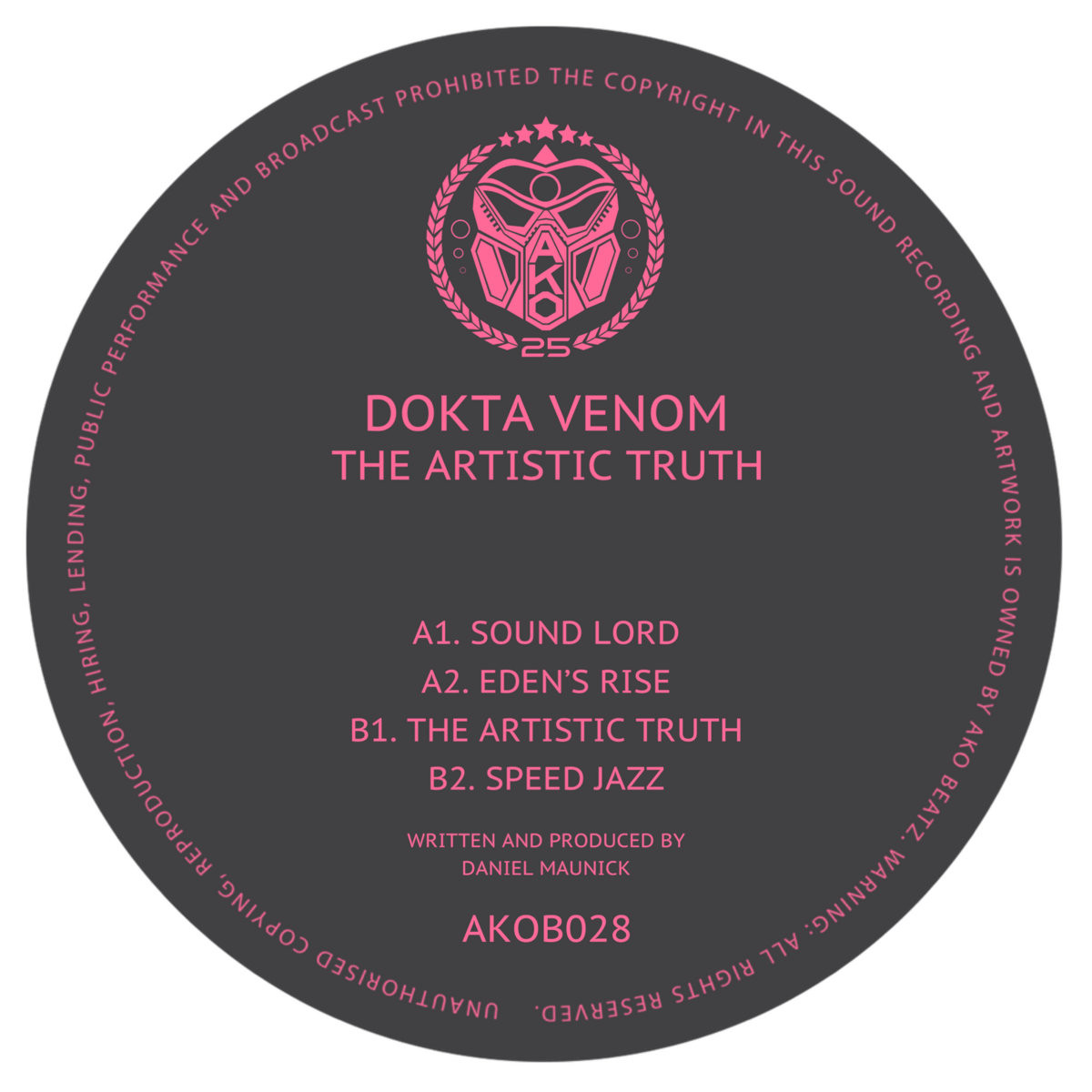 DOKTA VENOM - The Artistic Truth EP (Pink Marbled 12'')
