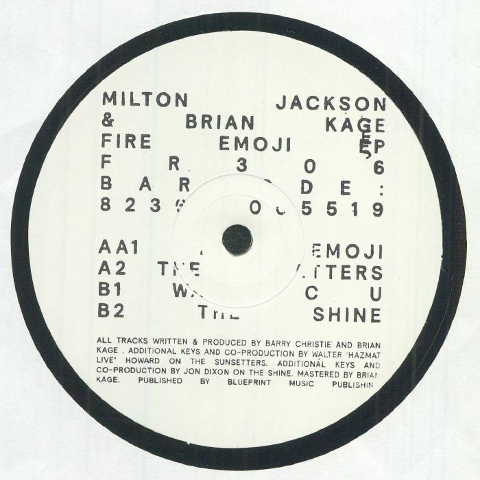 MILTON JACKSON / BRIAN KAGE - Fire Emoji EP