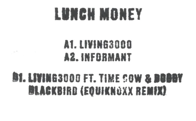 LUNCH MONEY - Living3000 / Informant / Living3000 (EQUIKNOXX Remix)
