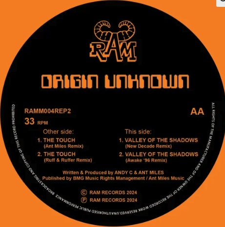 ORIGIN UNKNOWN - The Touch / Valley Of The Shadows EP (Remixes)