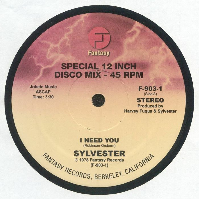 SYLVESTER - I Need You / (RON HARDY Edit)