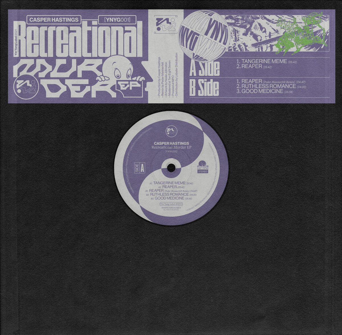 CASPER HASTINGS - Recreational Murder EP (w/ PEDER MANNERFELT Remix)